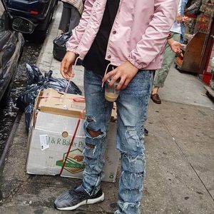 PacSun indigo wash ripped jeans